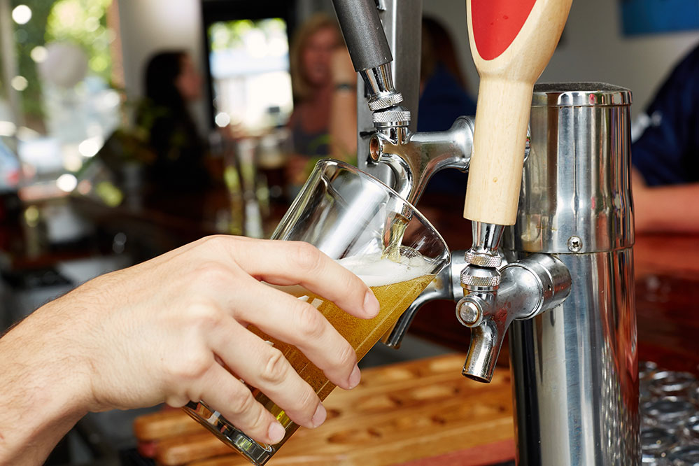 Draft Beer being poured