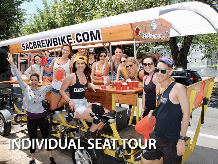Sac Brew Bike Individual Seat Tours